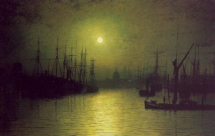 Atkinson Grimshaw Nightfall Down the Thames